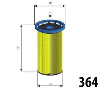 Фильтр топливный VAG 1,6Tdi 12- MISFAT F134 (фото 1)