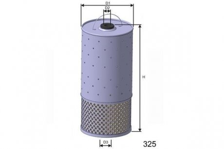 Фільтр масляний DB W124 2.0D (OM601) 83-89, 2.5D (OM602) 85- MISFAT L528 (фото 1)