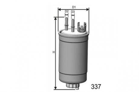 Фильтр топливный Fiat Doblo 1.9D-2003 (на трубке.) MISFAT M412 (фото 1)
