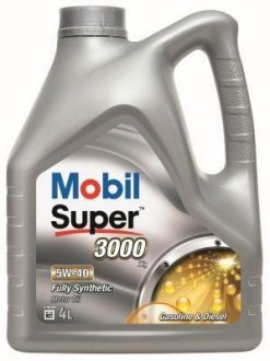 Масло моторное SUPER 3000 5W-40 API SN/SM (Канистра 4л)) MOBIL 150013