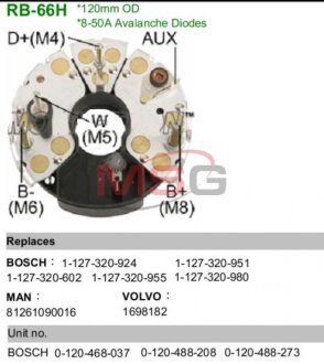 Выпрямитель диодный MOBILETRON RB66H