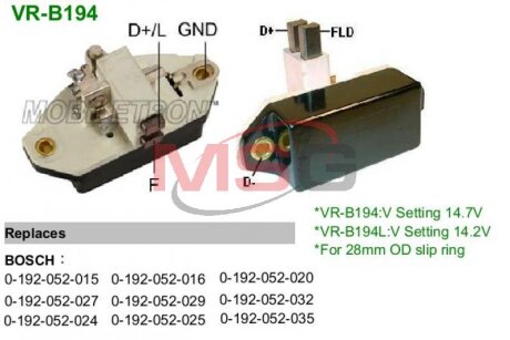 Регулятор генератора MOBILETRON VRB194