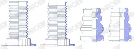 TOYOTA Пилозахисний комплект передній RAV 4 III (_A3_) 2.0 4WD 06-13 MONROE PK387