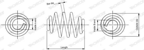 OPEL Пружина подвески задн.Vectra C 02- MONROE SN4024