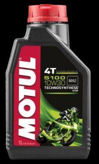 Олія для 4-х тактних двигунів Technosynthese естерова "5100 4T 10W30", 1л. MOTUL 104062