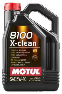 Масло моторне синтетичне "8100 X-Clean C3 5W-40", 4л MOTUL 104720