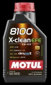 Моторна олива 8100 X-CLEAN EFE SAE 5W30 1L MOTUL 107210