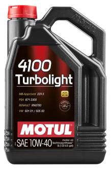 Моторна олива 4100 TURBOLIGHT SAE 10W40 5L MOTUL 108645 (фото 1)