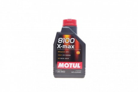 Масло моторне 8100 X-Max 0W-30 (1 л) MOTUL 347201 (фото 1)