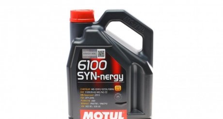Масло моторное 6100 SYN-nergy 5W-40 (4 л) MOTUL 368350 (фото 1)