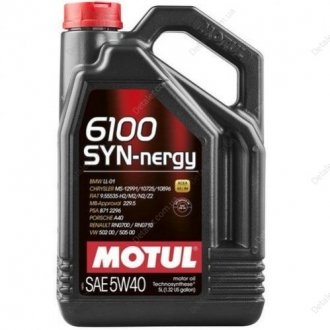 Масло моторное 6100 SYN-nergy 5W-40 (5 л) MOTUL 368351