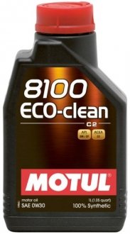 Масло моторне 8100 Eco-Clean 0W-30 (1 л) MOTUL 868011 (фото 1)