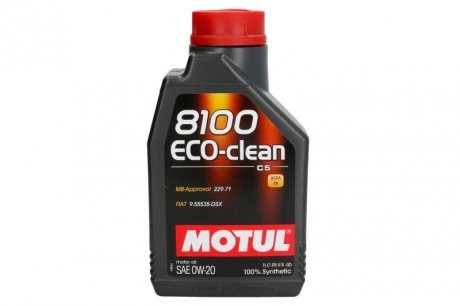 Масло моторное 8100 Eco-Clean 0W-20 (1 л) MOTUL 868111