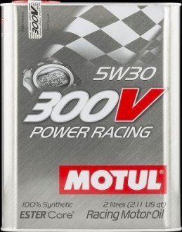 Масло 300V Power Racing SAE 5W30 2L MOTUL Motul 300V Power Racing SAE 5W30 2L /104241/ (фото 1)