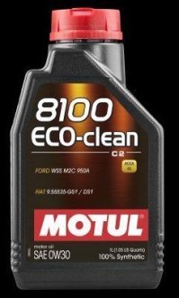 Мастило 8100 ECO-clean SAE 0W30 1L MOTUL Motul 8100 ECO-clean SAE 0W30 1L/102888/ (фото 1)