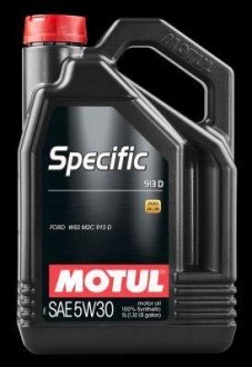 Масло Specific Ford 913D SAE 5W30 5L (ACEA A5/B5 FORD WSS M2C 913D) MOTUL Motul Specific Ford 913D SAE 5W30 5L /104560 (фото 1)
