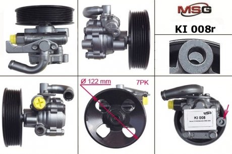 Насос ГУР восстановленный KIA SORENTO I (JC) 02- MSG KI008R