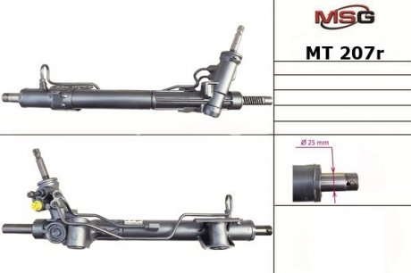 Рульова рейка з ГПК MITSUBISHI LANCER SPORTBACK (CX_A) 08- MSG MT207R