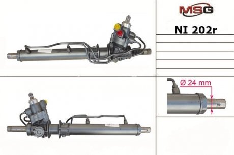 Рулевая рейка с ГУР восстановленная NISSAN Almera 1995-2000 MSG NI202R