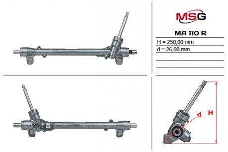 Рулевая рейка без ГУР восстановленная MAZDA CX-5 2011-2017 MSG MA110R