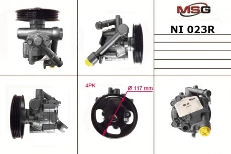 Насос ГУР восстановленный NISSAN PRIMERA (P10) 90-96,PRIMERA (P11) 96-01,PRIMERA Hatchback (P10) 90- MSG NI023R