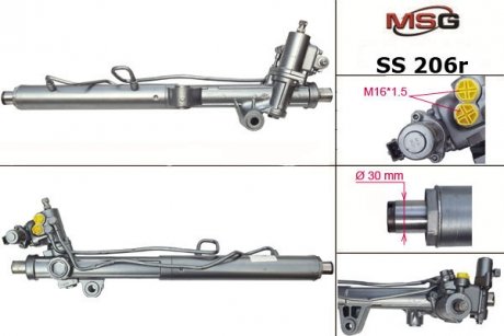 Рулевая рейка с ГУР восстановленная DAEWOO REXTON (GAB_) 02-; SSANGYONG REXTON (GAB_) 02-06 MSG SS206R