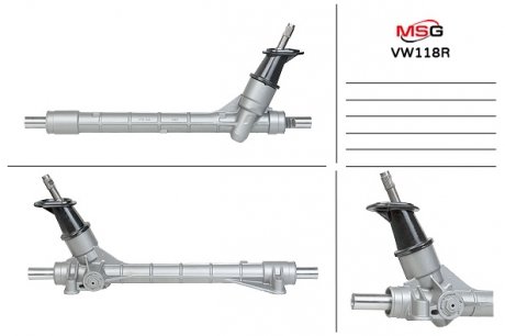 Рулевая рейка без ГУР восстановленная VW POLO (6R_) 2011-2018 MSG VW118R