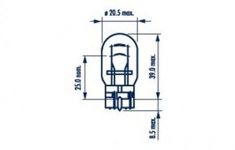 Автолампа W21/5W 12V 21/5W W3x16q NARVA 17919