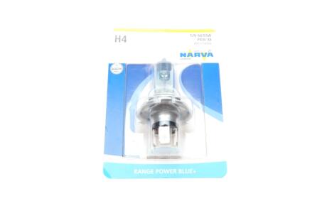 Автолампа H4 RPB + 12V 60/55W P43t (White 3700K) NARVA 486774000