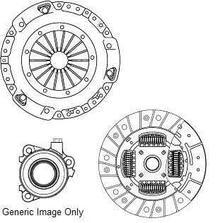 Комплект зчеплення з вижимним MEGANE III/CLIO III 1.6 16V 09-14 (215mm) National CK1008852