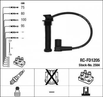 Комплект проводів запалення NGK 2584