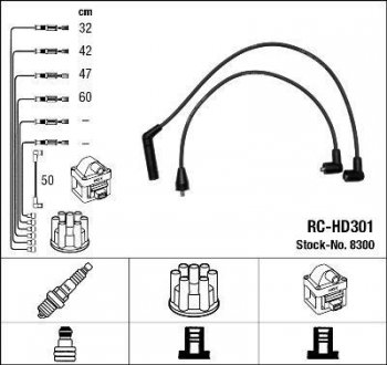 Комплект проводів запалення NGK 8300