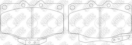 Колодки тормозные передние Toyota 4 Runner, Land Cruise 70 NiBK PN1350 (фото 1)