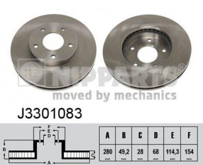 Тормозной диск NIPPARTS J3301083