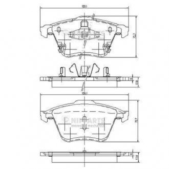 Гальмівні колодки NIPPARTS J3603067