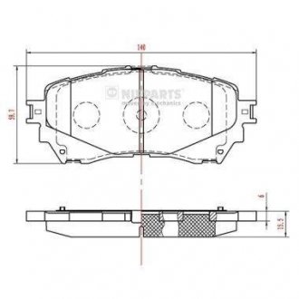 Тормозные колодки к-кт. NIPPARTS N3603074