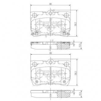 Гальмівні колодки NIPPARTS N3612041