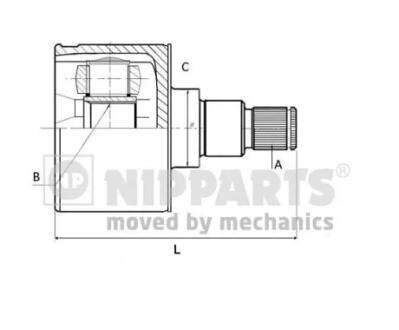 Шарнір приводного валу NIPPARTS J2831136