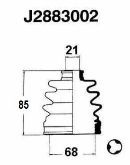 Пыльник ШРУСа NIPPARTS J2883002