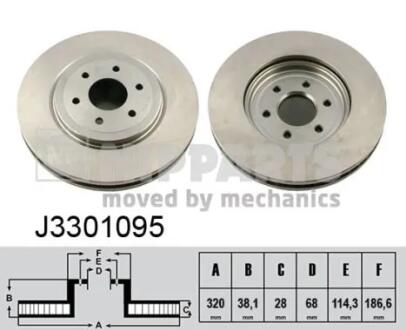 Диск тормозной NIPPARTS J3301095
