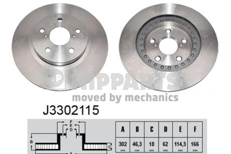 Тормозной диск NIPPARTS J3302115