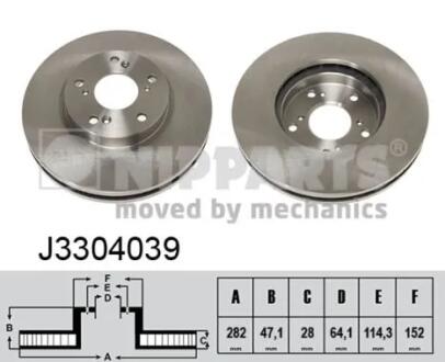 Диск тормозной NIPPARTS J3304039