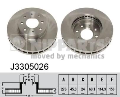 Диск тормозной NIPPARTS J3305026
