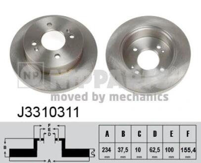 Тормозной диск NIPPARTS J3310311