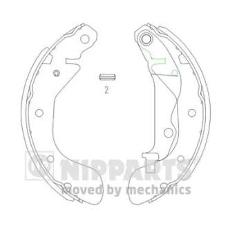 Тормозные колодки барабанные NIPPARTS J3500907