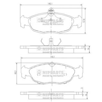 Тормозные колодки к-кт. NIPPARTS J3600901