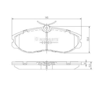Тормозные колодки к-кт. NIPPARTS J3601056