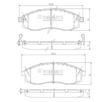 Гальмівні колодки NIPPARTS J3601066