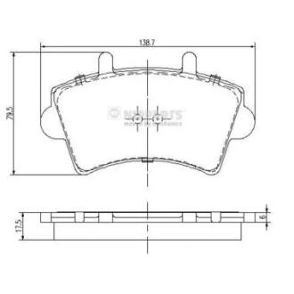 Тормозные колодки к-кт. NIPPARTS J3601079