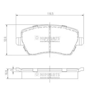 Тормозные колодки дисковые NIPPARTS J3601085